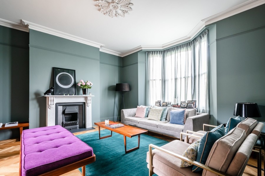 Tennyson Street basement conversion by UHM, finished lower-ground reception room